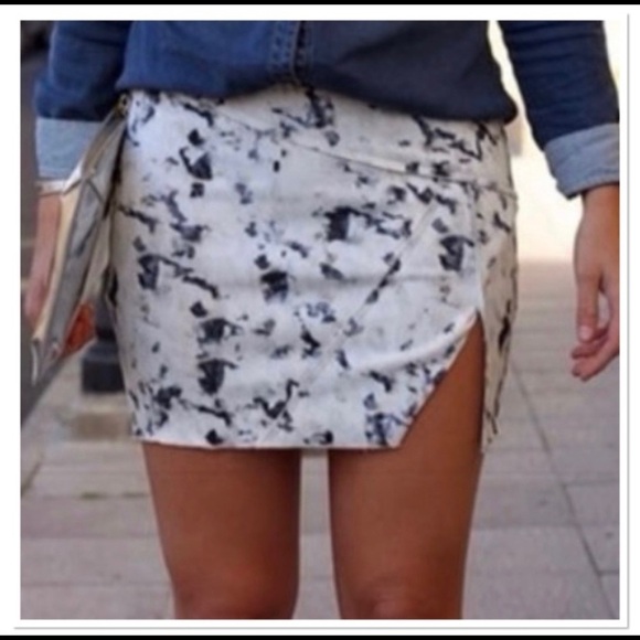 Zara Neoprene Printed Skirt Size L - Picture 4 of 6